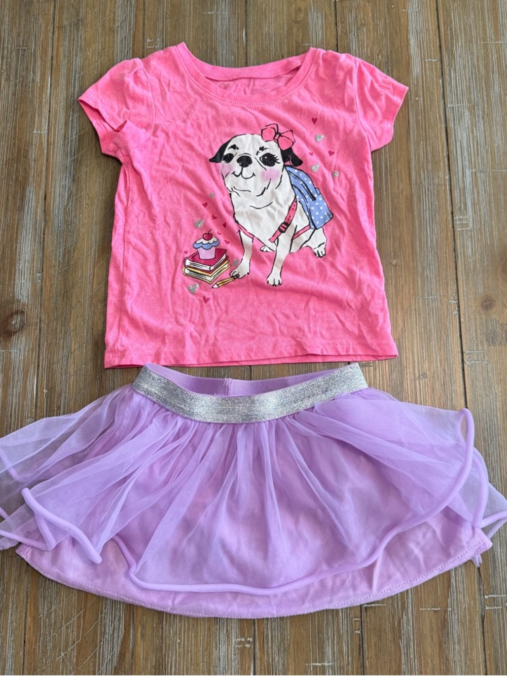 Baby girl shirt and skirt set